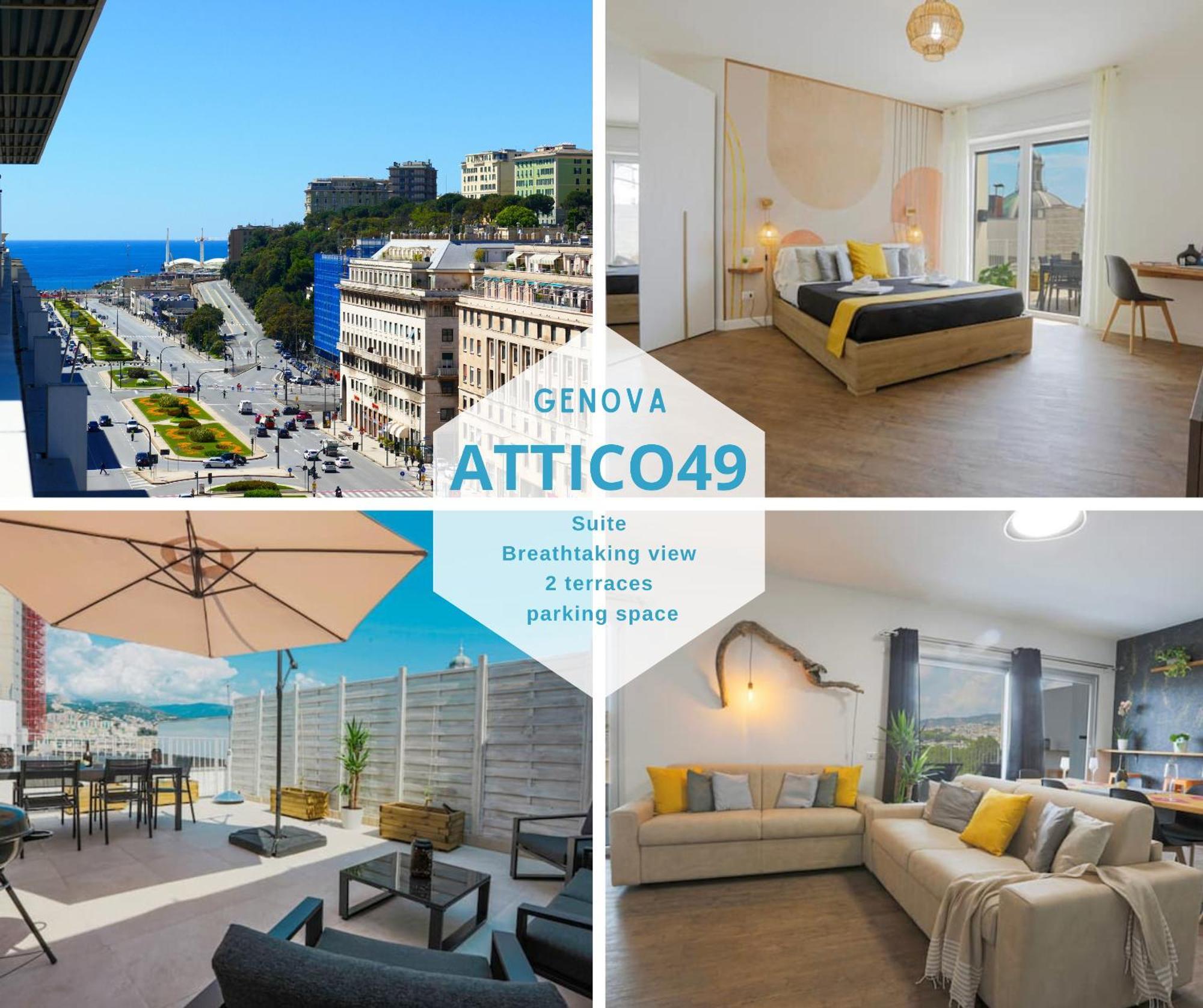 Attico Luxury Con Parcheggio E Terrazza Vista Mozzafiato Appartement Genua Buitenkant foto